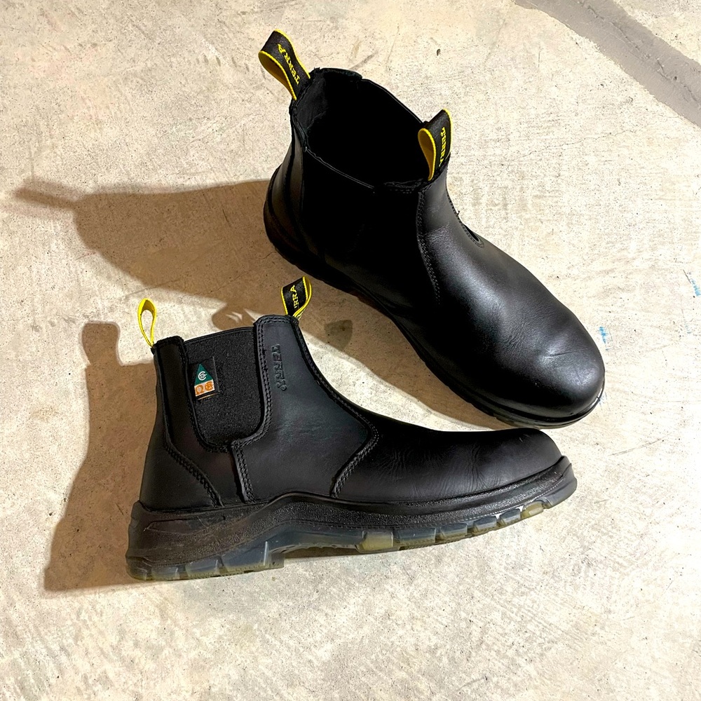 Terra 6 inch, composite toe slip on work boots.